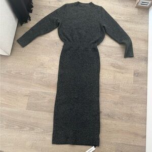 Commense Charcoal Long Sleeve Dress